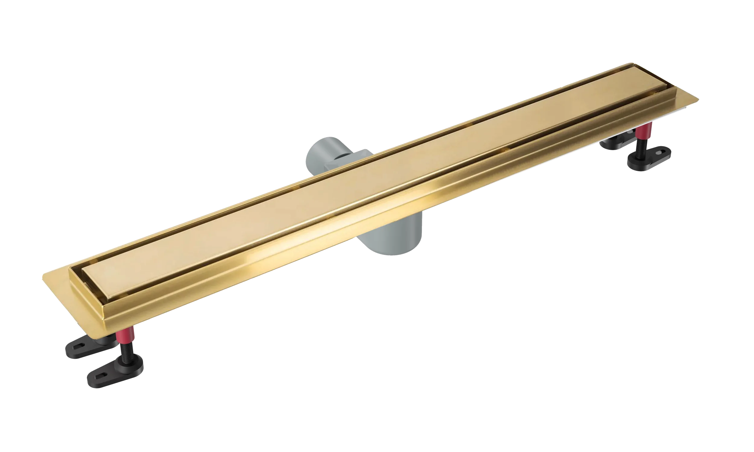 душевой лоток gooddoor 500 тл00060 брашированное золото, под плитку