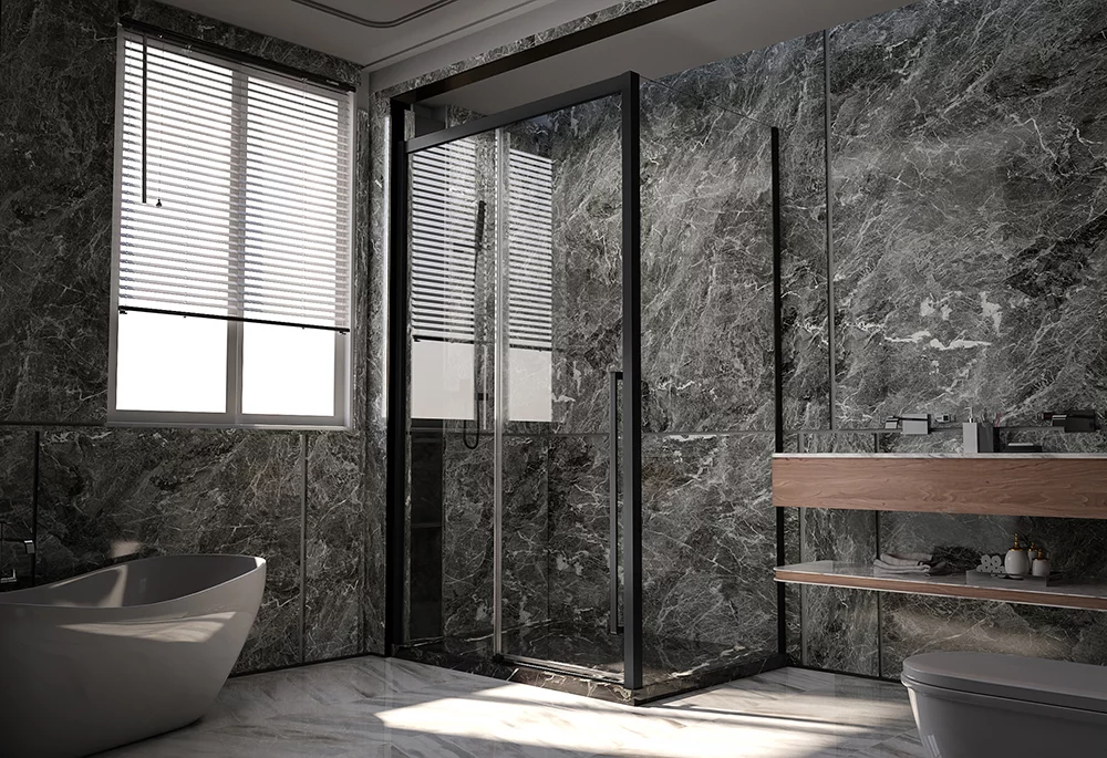 душевой уголок veconi premium trento ptc-sp-30b 130x100 прозрачные стекла / профиль черный матовый