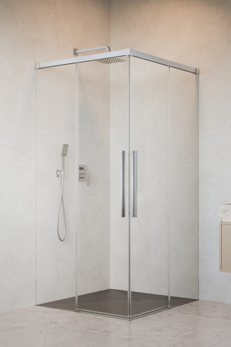 душевой уголок radaway idea 8 ql kdd xl 90x120 стекла прозрачные, профиль хром