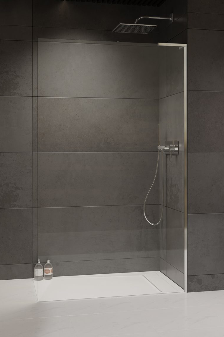 душевой уголок radaway walk-in modo sl ii 95 right прозрачное стекло / профиль хром