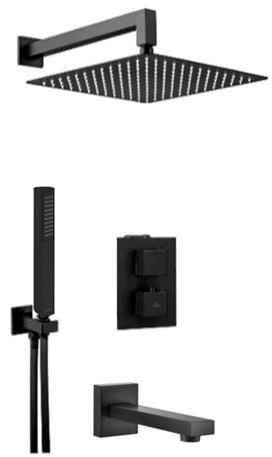 душевая система скрытого монтажа deante thermo nero-1t черная