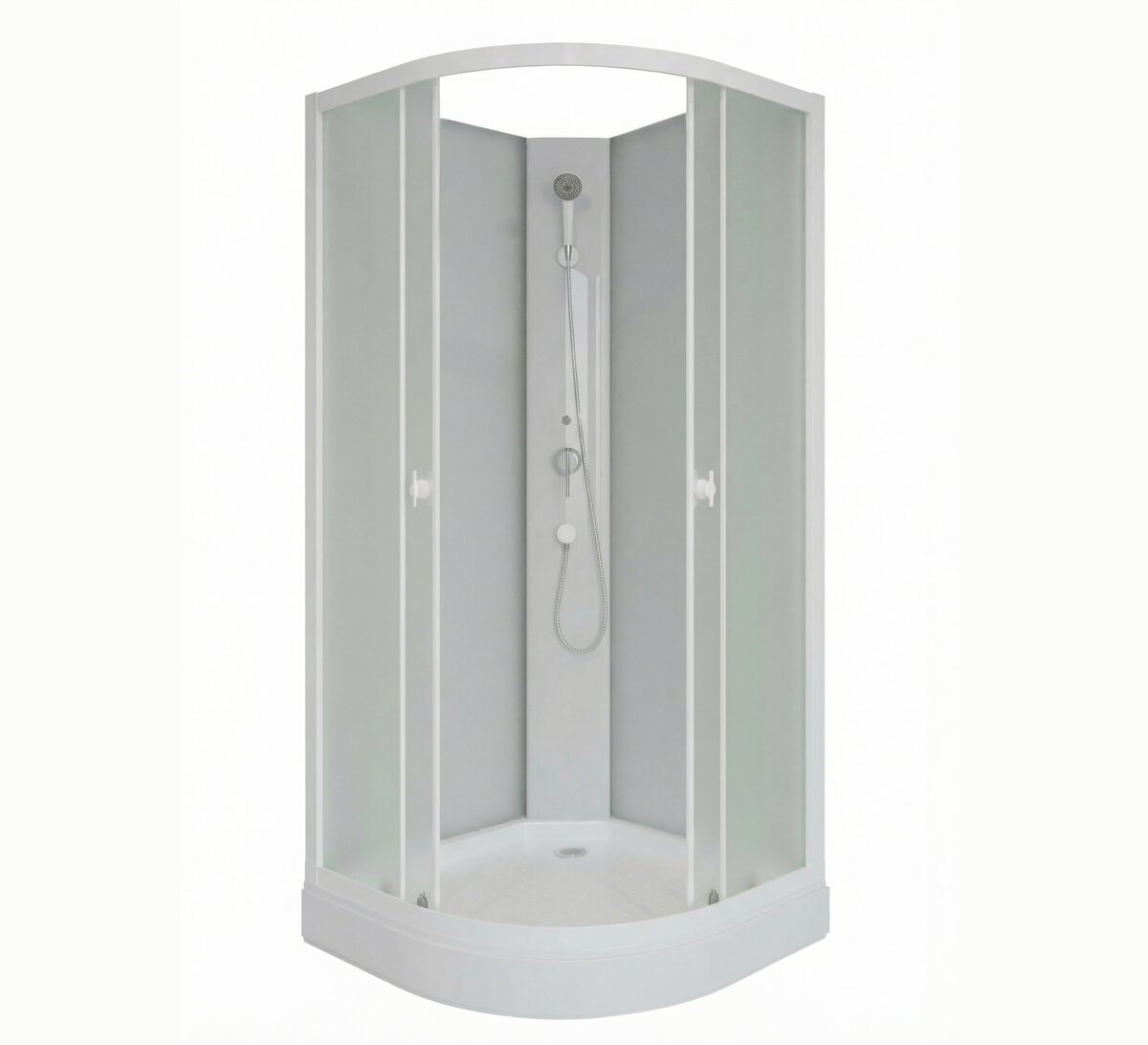 душевая кабина niagara promo p80/13/mt/bk 80x80 б/к, стекла матовые, профиль белый