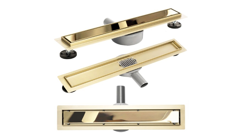 душевой лоток с решеткой rea neo & pure 700 n pro mirror l.gold rea-g5600 золото