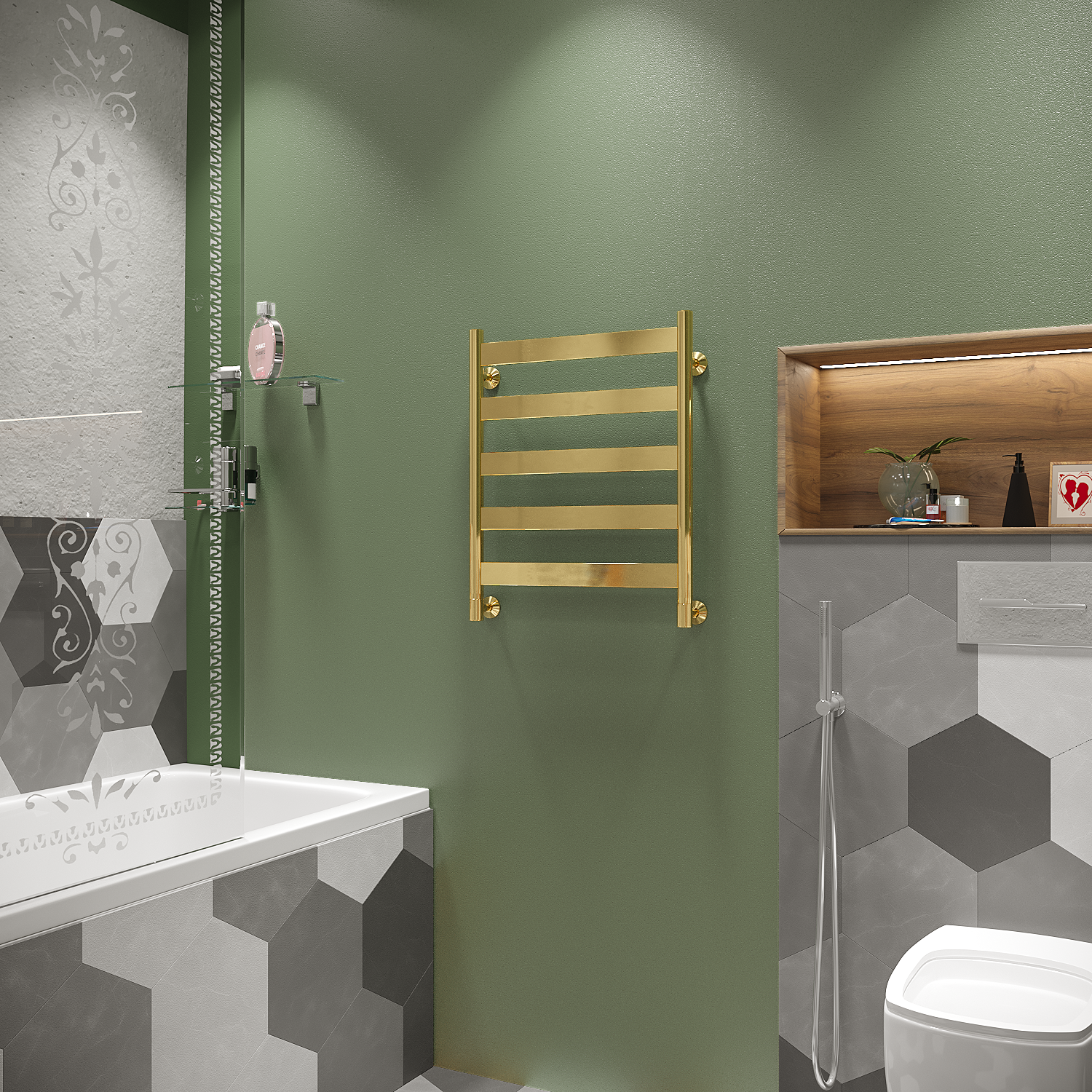полотенцесушитель водяной stinox napoli 50x60 золото глянец