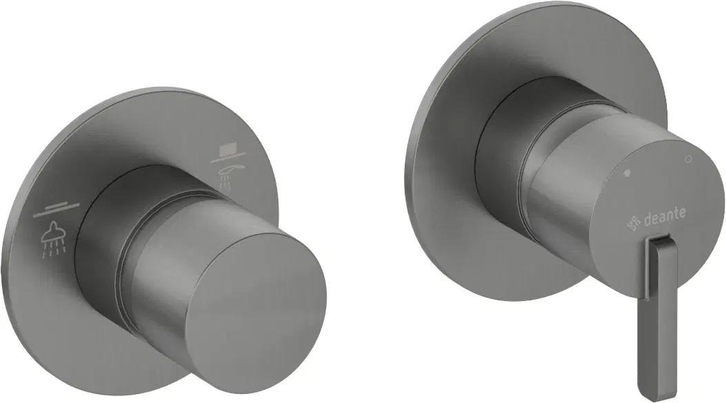 смеситель скрытого монтажа deante silia titanium bqs_d46p титан