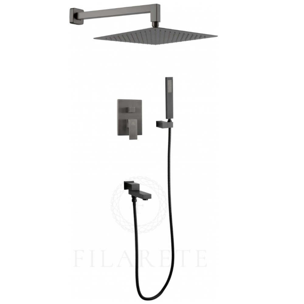 душевая система скрытого монтажа filarete fing fl1040bg оружейная сталь