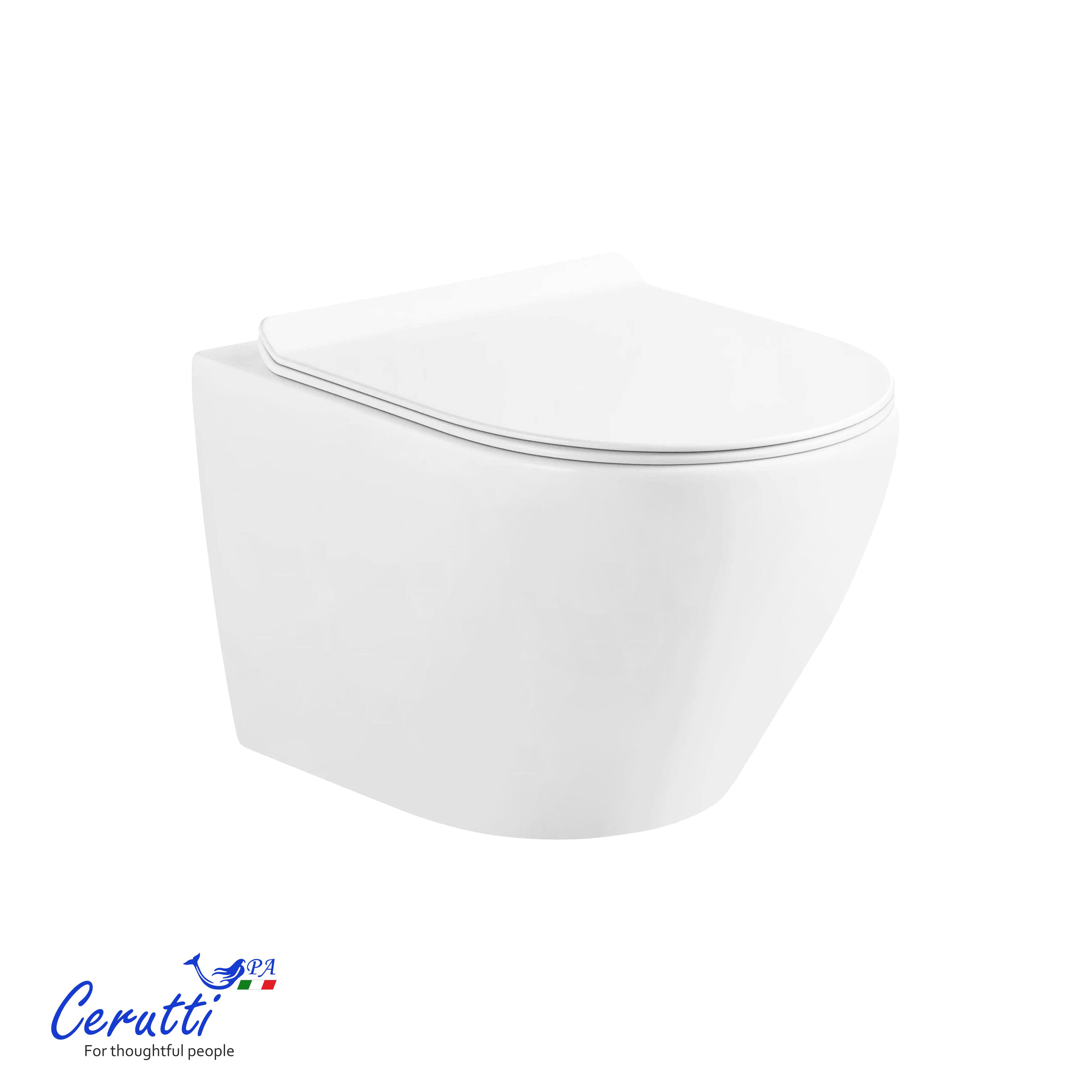 унитаз подвесной ceruttispa sella aria tornado ct9529 37x49 сиденье duroplast, быстросъемное