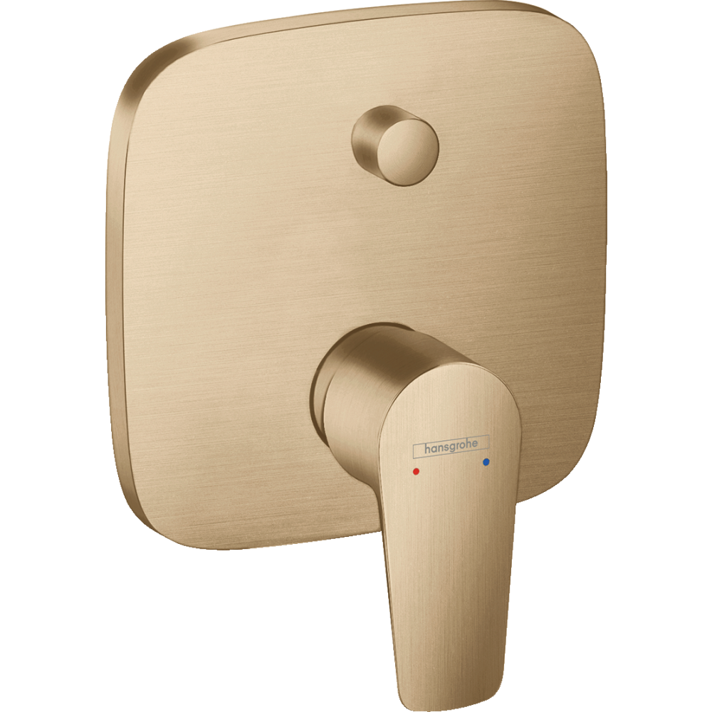смеситель скрытого монтажа для ванны hansgrohe talis e 71745140 шлифованная бронза