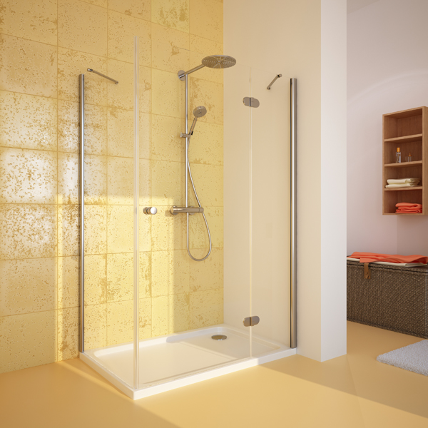 душевой уголок gutewetter lux rectan gk-103 110x90 (позолота)