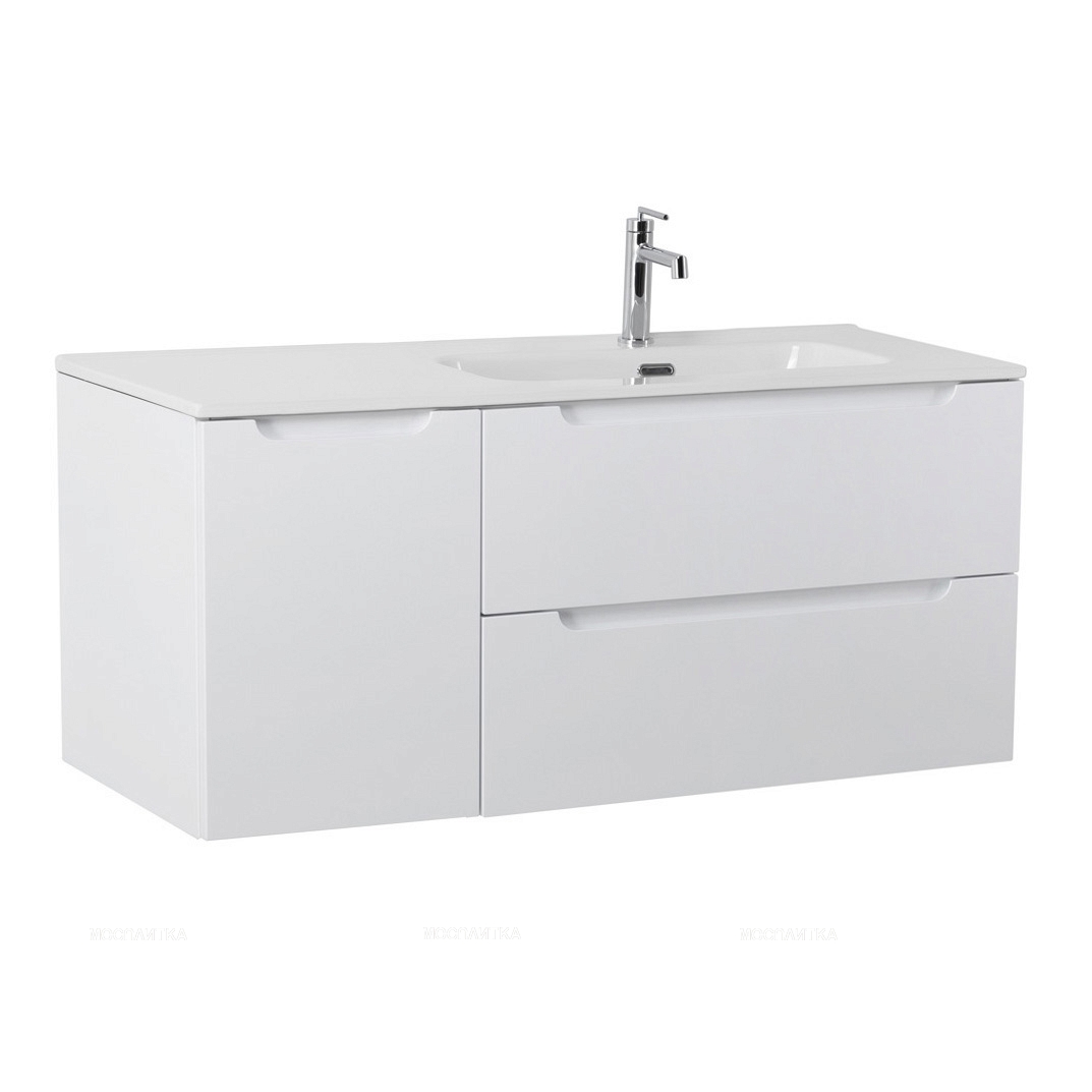 тумба под умывальник belbagno etna-1200-2c-1a-so-bl-r правая, bianco lucido