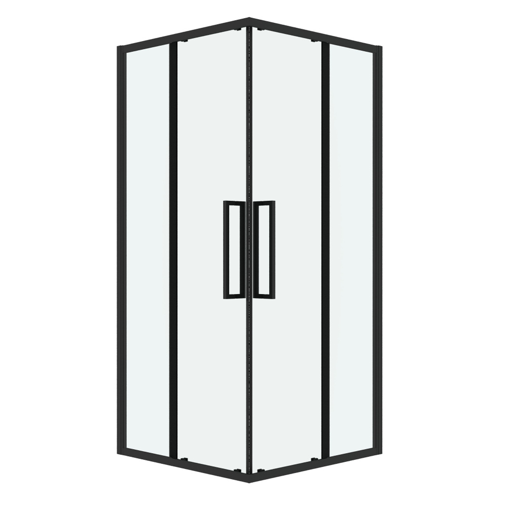 душевой уголок grossman cosmo 100x100 стекло прозрачный / профиль черный матовый
