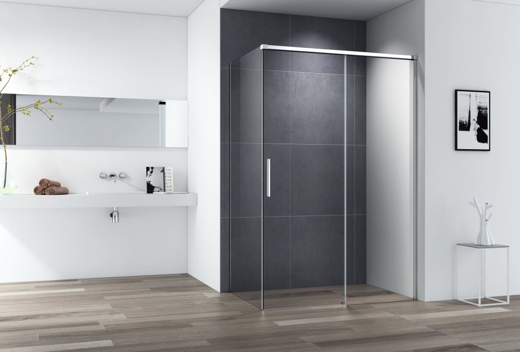 душевой уголок cezares duet soft-m-ah-1-140/80-c-cr 140x80 стекла прозрачные, профиль хром