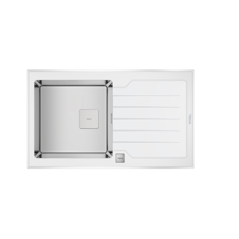 мойка кухонная teka diamond 1b 1d white белая