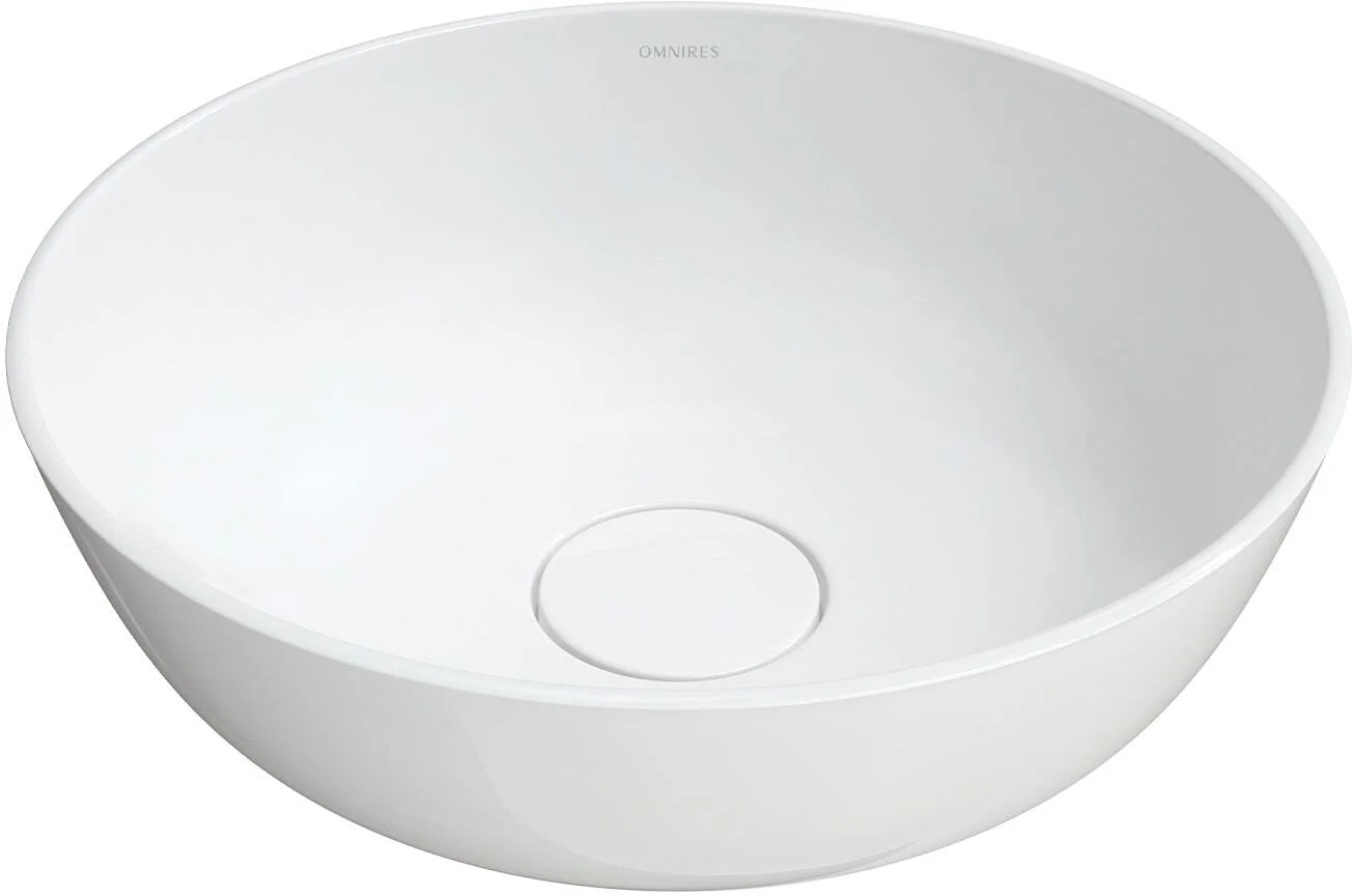 умывальник omnires silk m+ silkr400bm 40x40 белый матовый