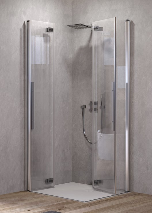 душевой уголок kolpa-san polaris fold q 90x90 прозрачное стекло / профиль хром