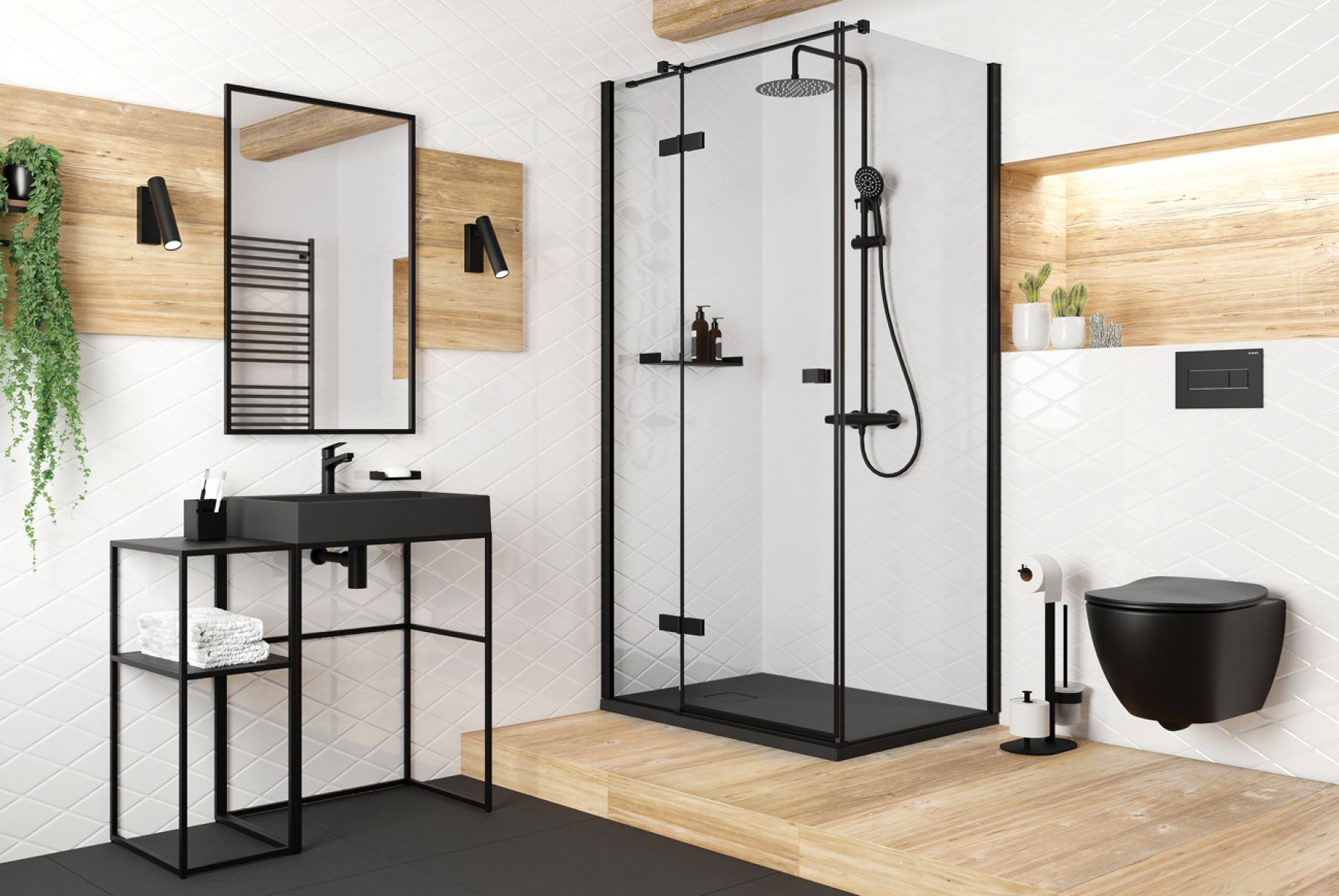 Душевой уголок Radaway Nes Black KDJ I Factory 80x70 L стекло прозрачное фото 4 душевой уголок radaway nes black kdj i factory 80x70 l стекло прозрачное фото 4
