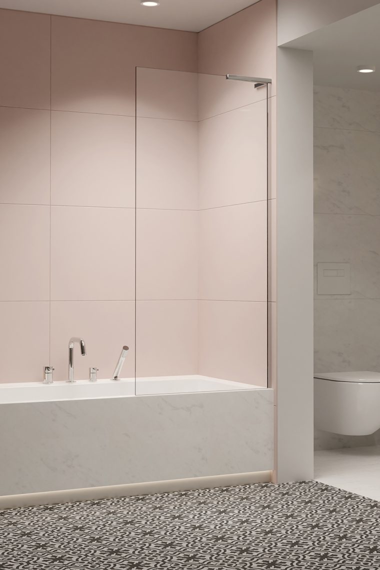шторка на ванну radaway modo sl pnj ii 90x150 правая, стекла прозрачные, профиль хром