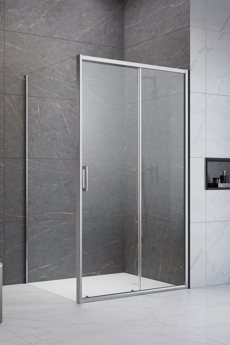 душевой уголок radaway premium pro kdj r 100x70 стекла прозрачные, профиль хром