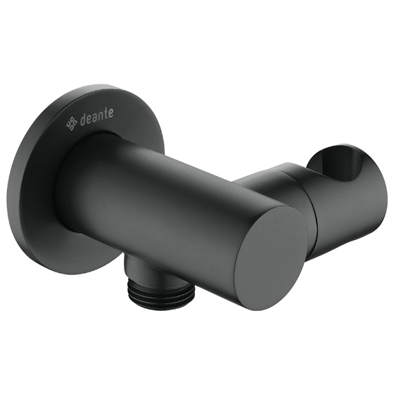 угловой соединитель с держателем лейки deante cascada nero nac_n57k черный