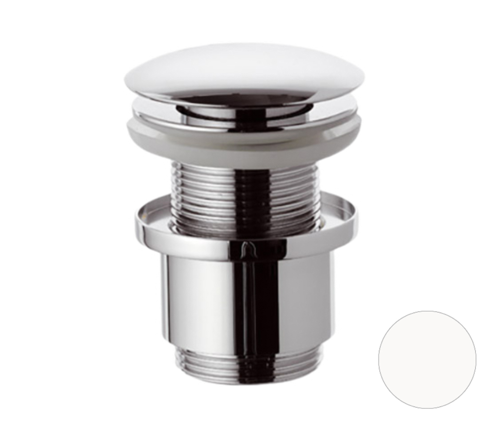 донный клапан без перелива 1”1/4 remer 904cc2114bo белый матовый
