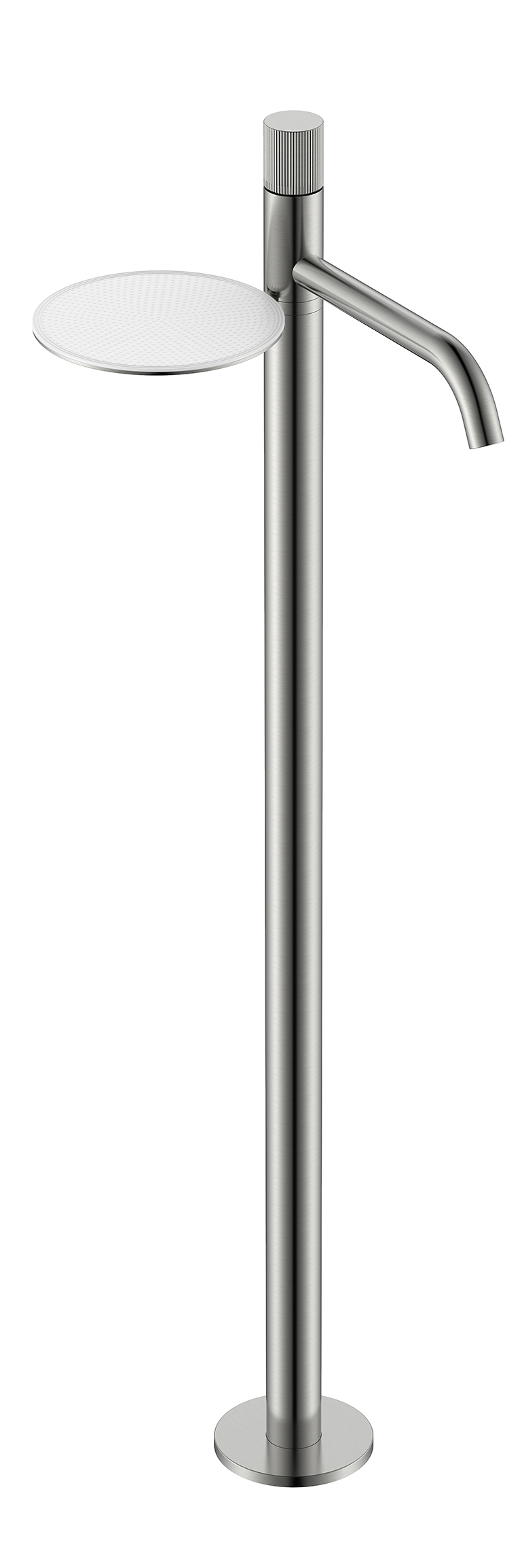 смеситель напольный boheme stick nikel brush 120-nb.3 брашированный никель (ручка linea)
