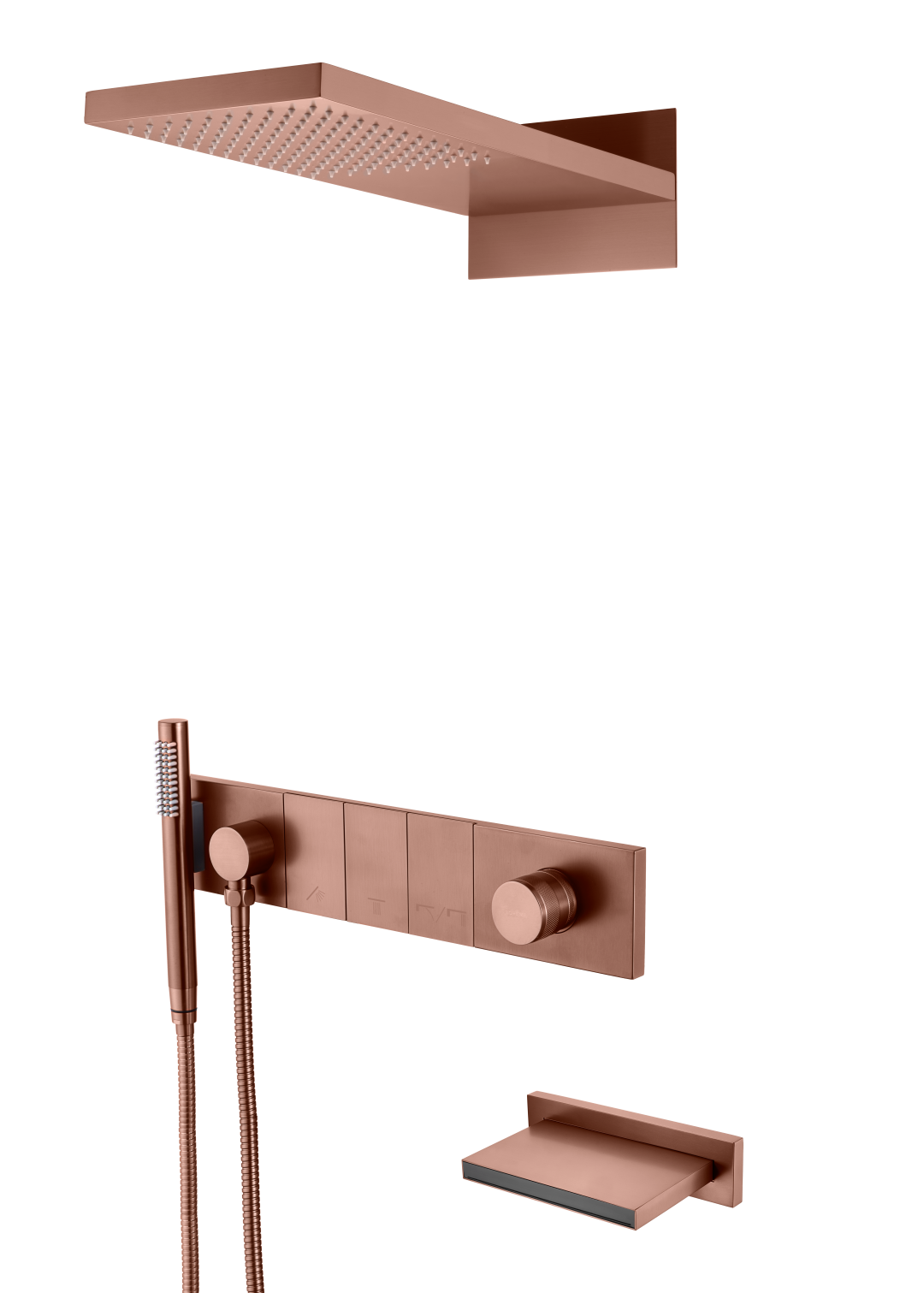 душевая система скрытого монтажа boheme zodiac 132-2-brb brushed bronze