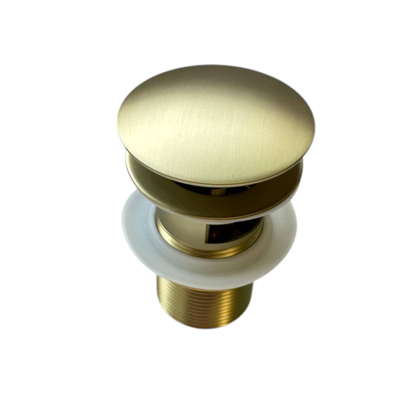 донный клапан roxen p02gb (gold brush) c переливом, матовое золото