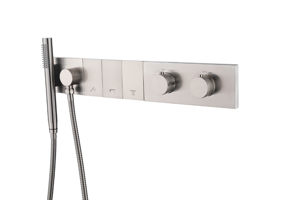 смеситель для ванны и душа boheme zodiac thermo nikel brush 133-sys-nb брашированный никель