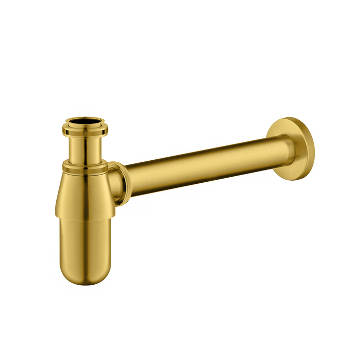 сифон для умывальника timo trap 960/20l brushed brass