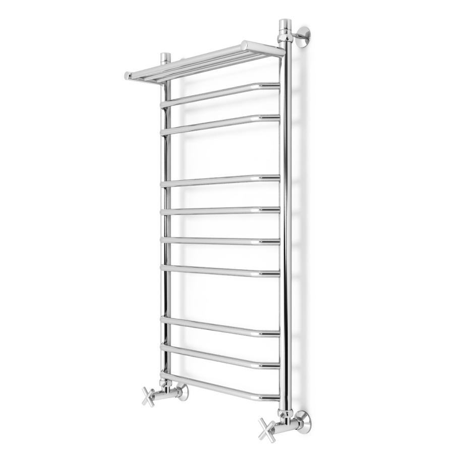 полотенцесушитель zorg tiida plus 500/1000 50x100 нижнее подключение, хром