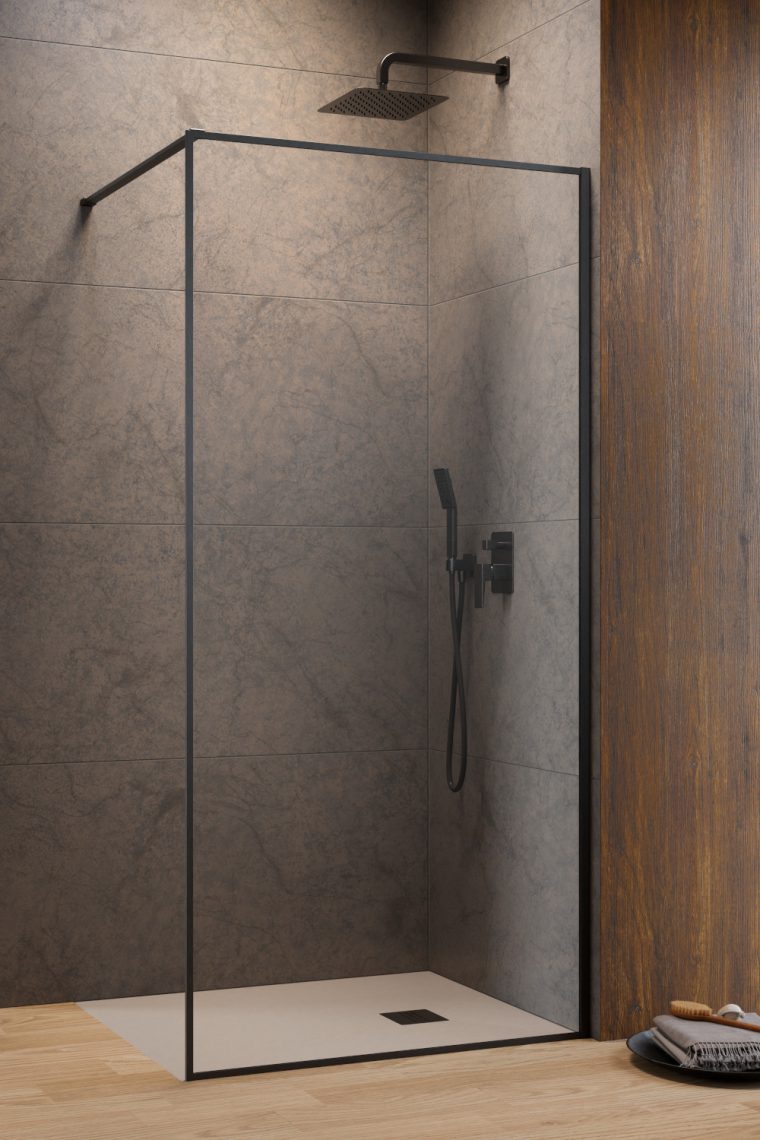 душевой уголок radaway modo f brushed gunmetal ii 135x200 стекла прозрачные, профиль брашированная оружейная сталь