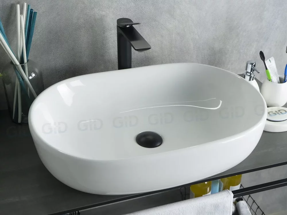 умывальник накладной gid n9026a 60x40 белый