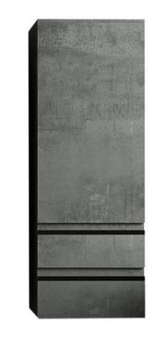 пенал подвесной kolpa-san alexis a 1011 45 dark concrete, черный бетон