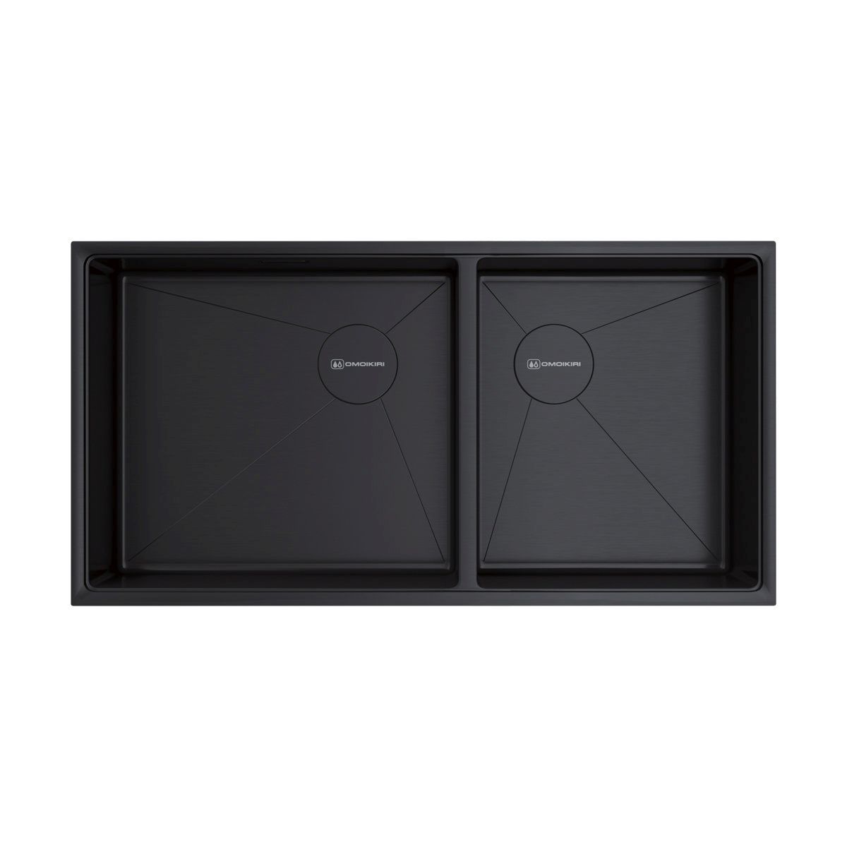 кухонная мойка omoikiri taki 85-2-lb-u/if-gb side 4997039 85x44 графит