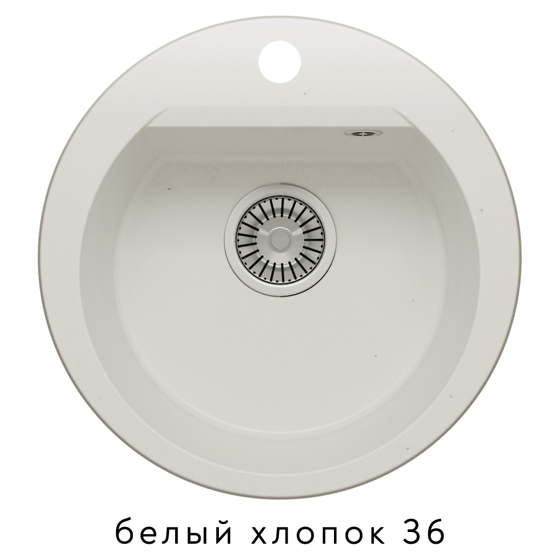 кухонная мойка polygran atol-460 белый хлопок