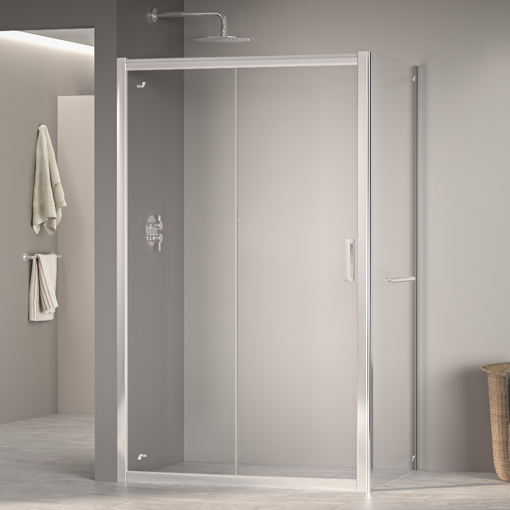 душевой уголок rgw passage pa-76-1 130x90 прозрачное стекло / профиль хром