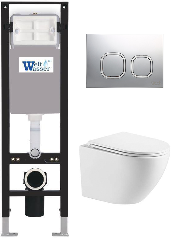комплект инсталляция welt-wasser amberg 350 для унитаза merzbach 043 xl gl-wt с клавишей смыва amberg rd-cr хром