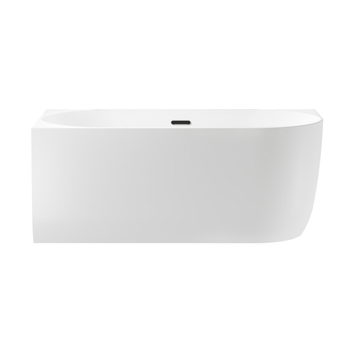 ванна акриловая wellsee belle spa 150x75 белый глянец (слив-перелив черный матовый) левая