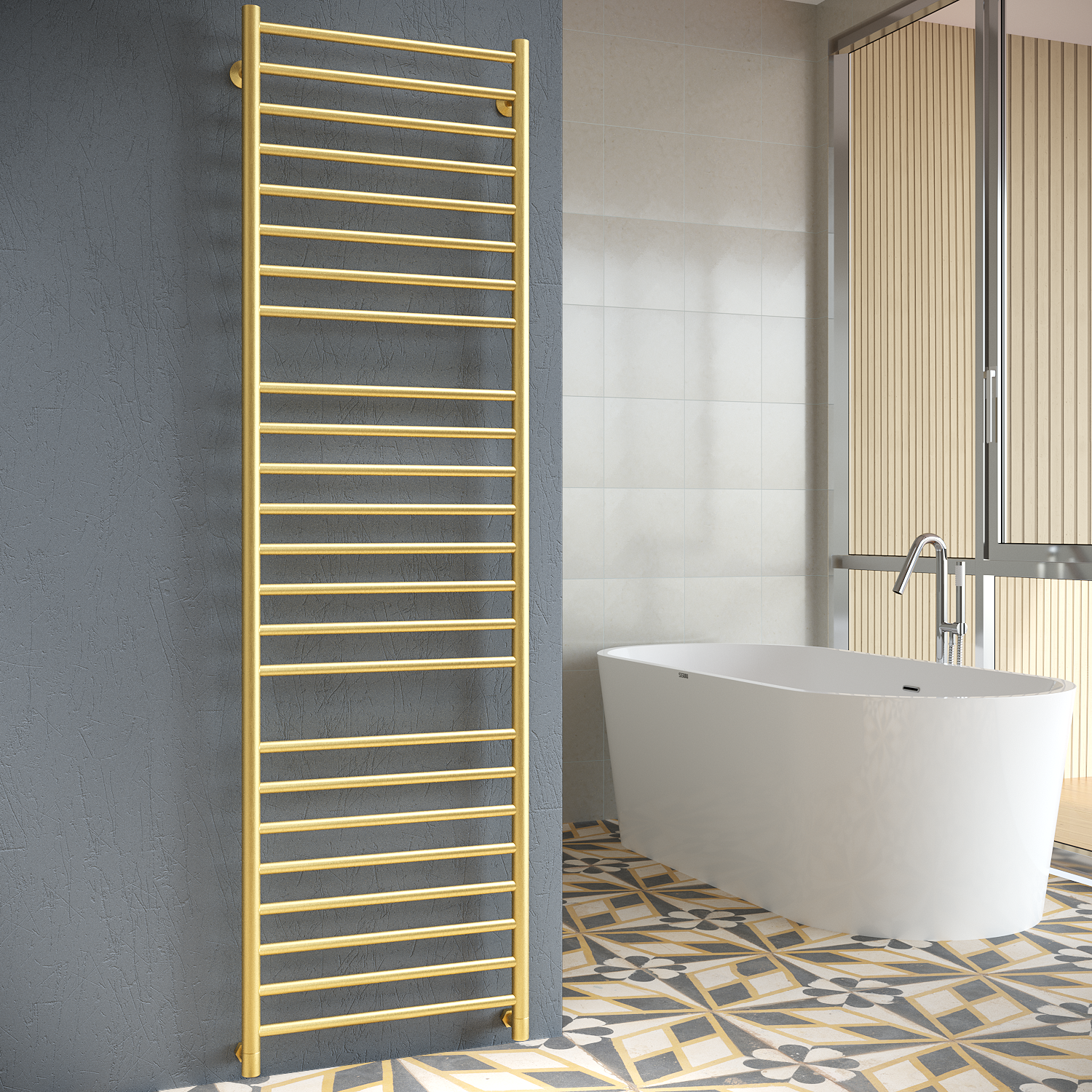 полотенцесушитель водяной stinox toscana luxe 50x180 золото сатин
