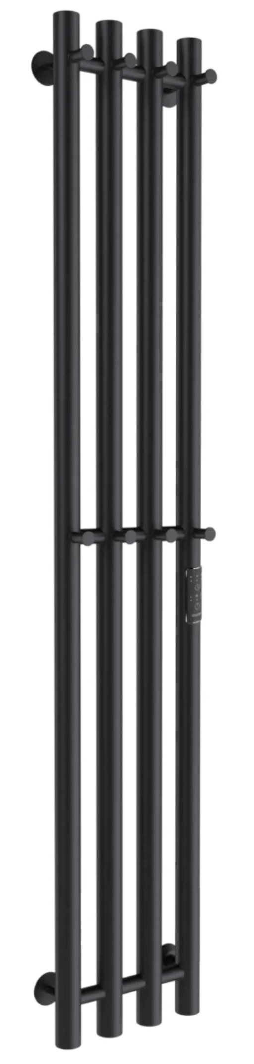 полотенцесушитель электрический маргроид ferrum inaro 4 снш 150x6x18 (8 крючков) черный матовый