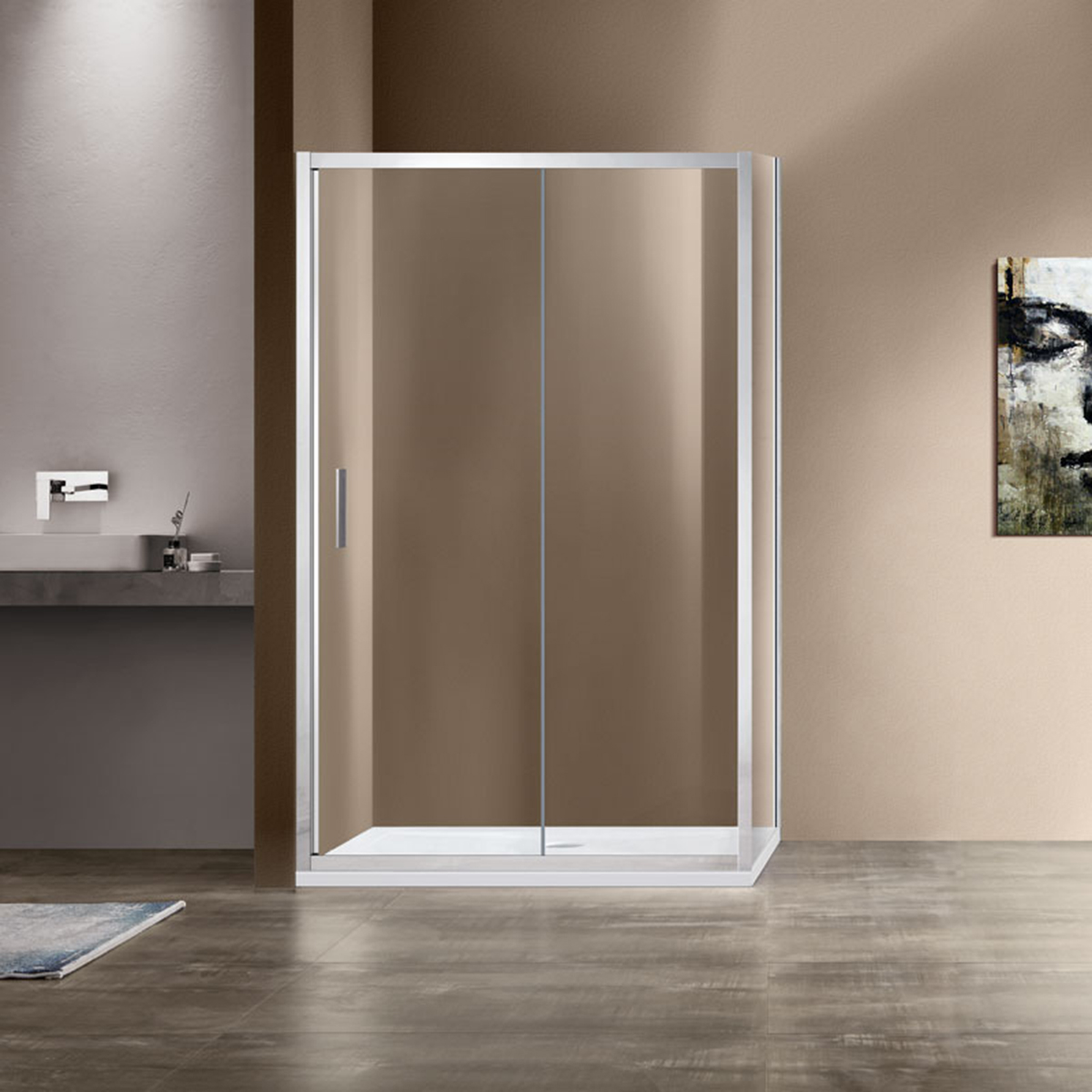 душевой уголок vincea garda vsr-1g8012cl 120x80 стекло прозрачное