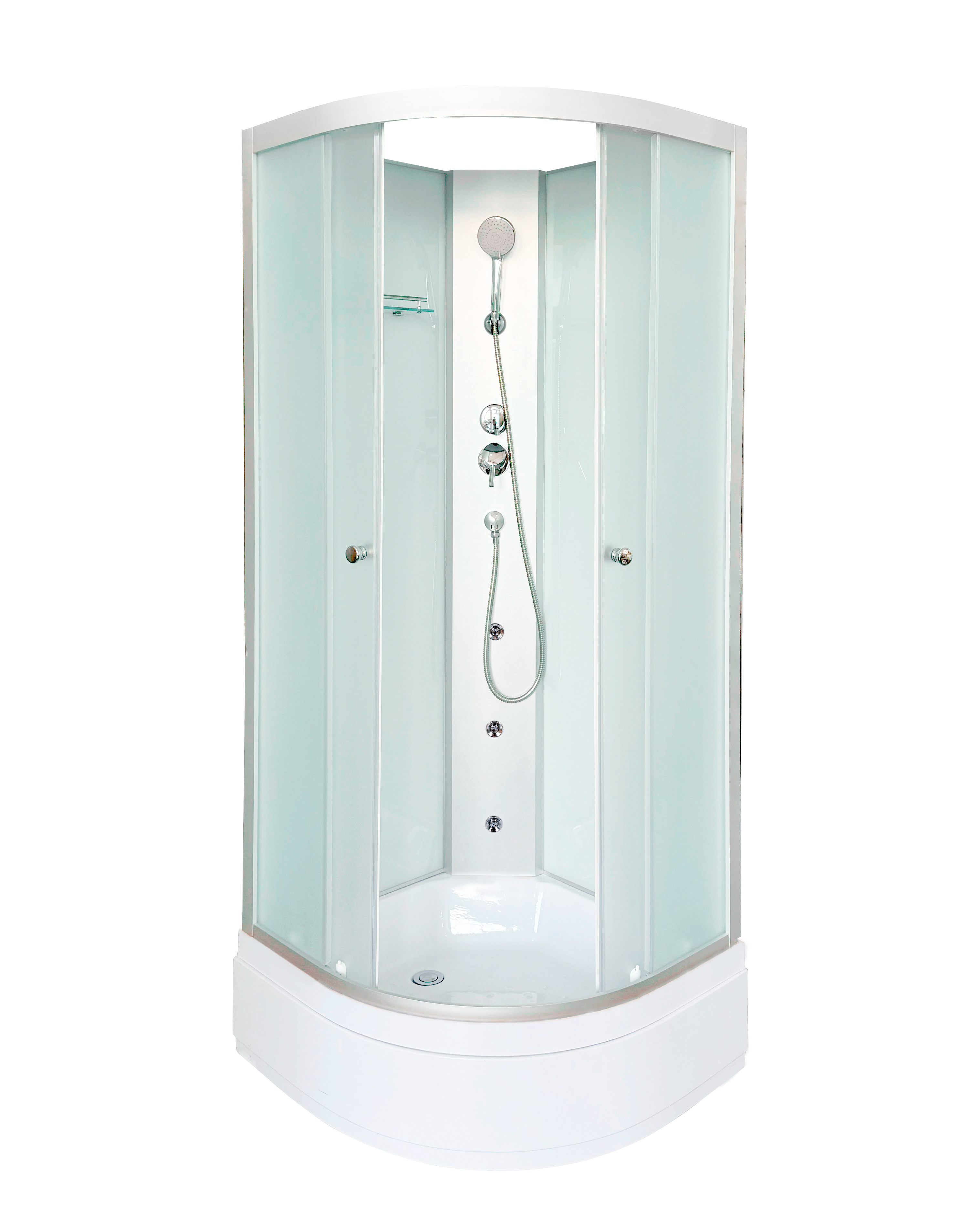 душевая кабина deto lm790ngm 90x90 без крыши, стекла матовые, профиль хром