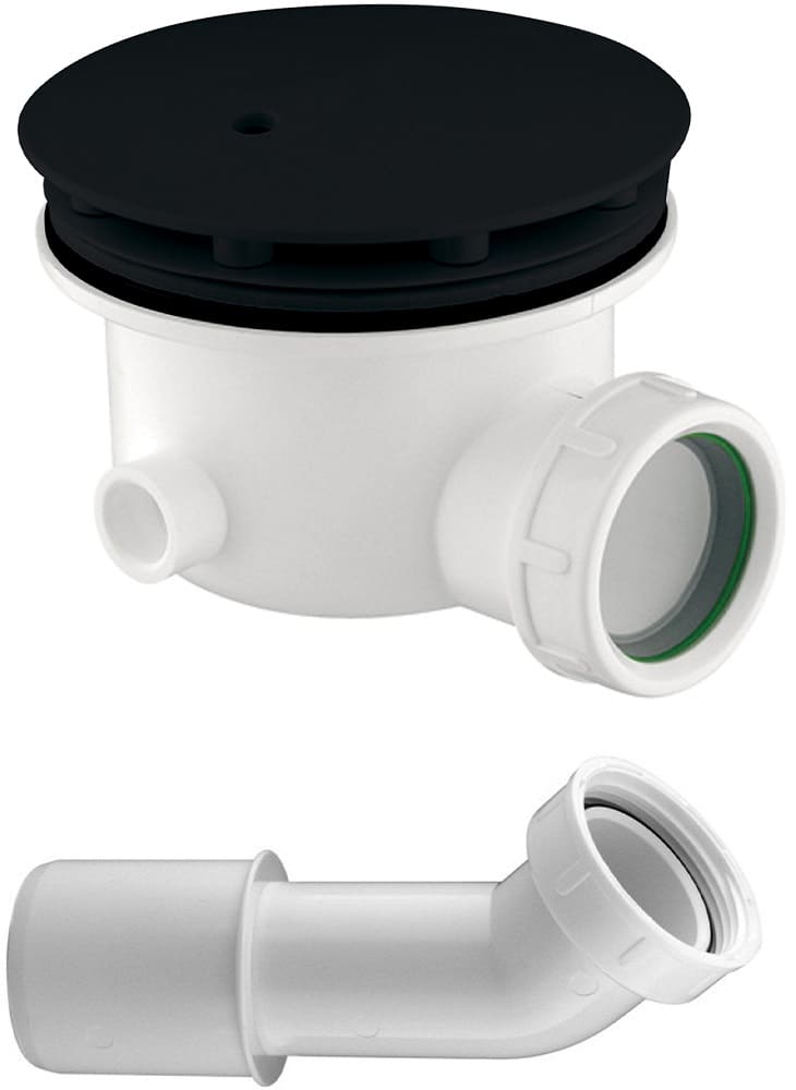 сифон для поддона omnires st6590.35n+st45xbl черный матовый