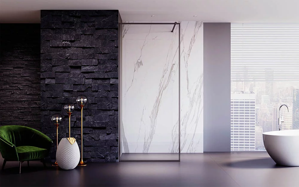 душевой уголок veconi karato kr-81gr (119-120)x200 стекла прозрачные, профиль графит