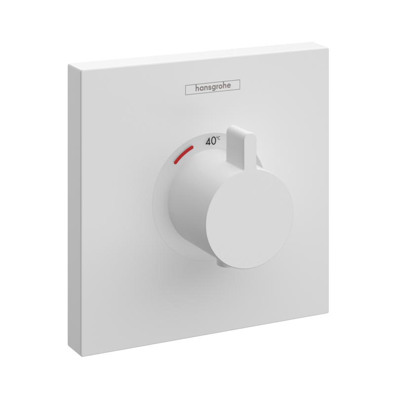 термостатический смеситель hansgrohe showerselect highflow белый матовый
