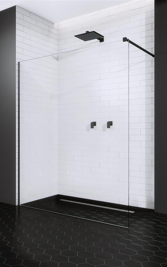душевой уголок radaway walk-in modo ii new black 95