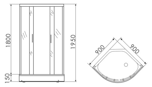 Душевой уголок Gutewetter Guwer GK-664S 120x120 (хром) фото 4 душевой уголок gutewetter guwer gk-664s 120x120 (хром) фото 4