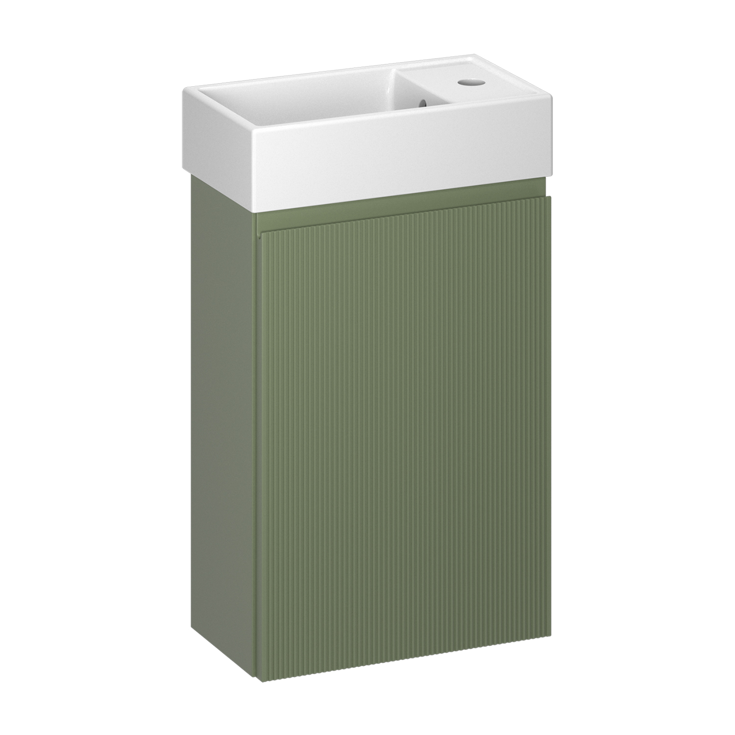 тумба с умывальником wellsee wc area 40x22 матовый зеленый