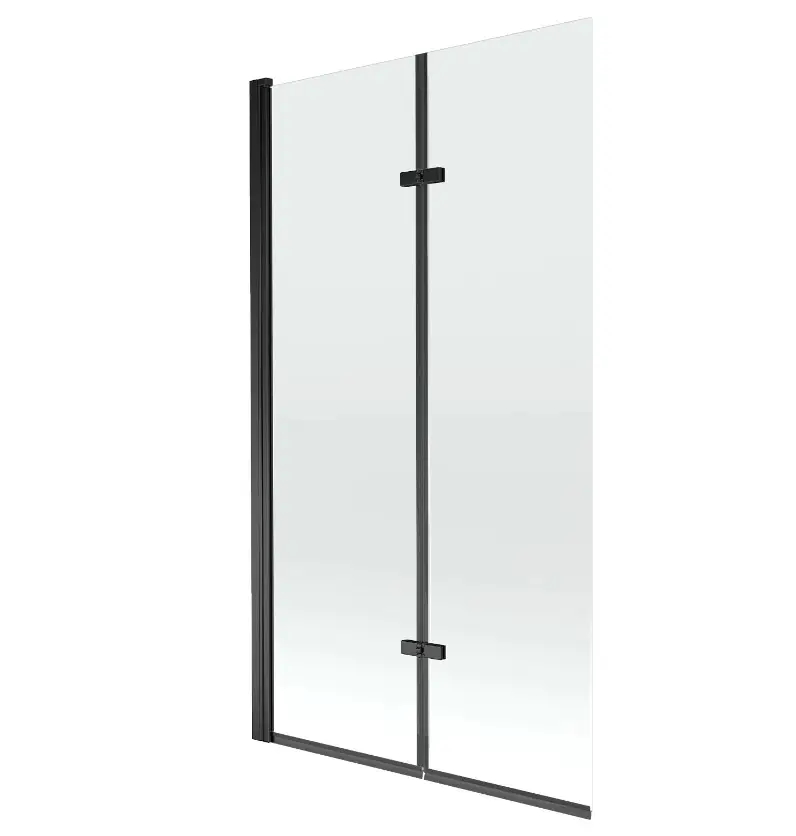 шторка на ванну mexen castor black 892-080-002-70-00 80x150 стекла прозрачные, профиль черный