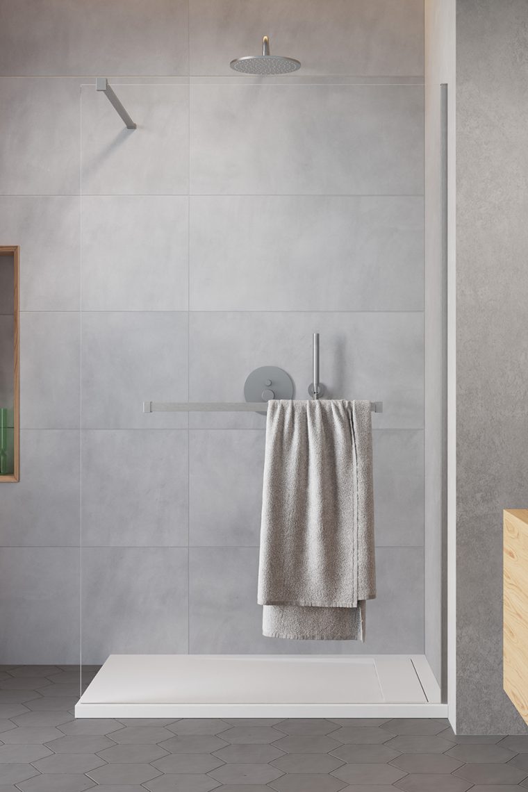 душевой уголок radaway modo new brushed nickel ii 155x200 с полотенцедержателем, стекла прозрачные, профиль брашированный никель